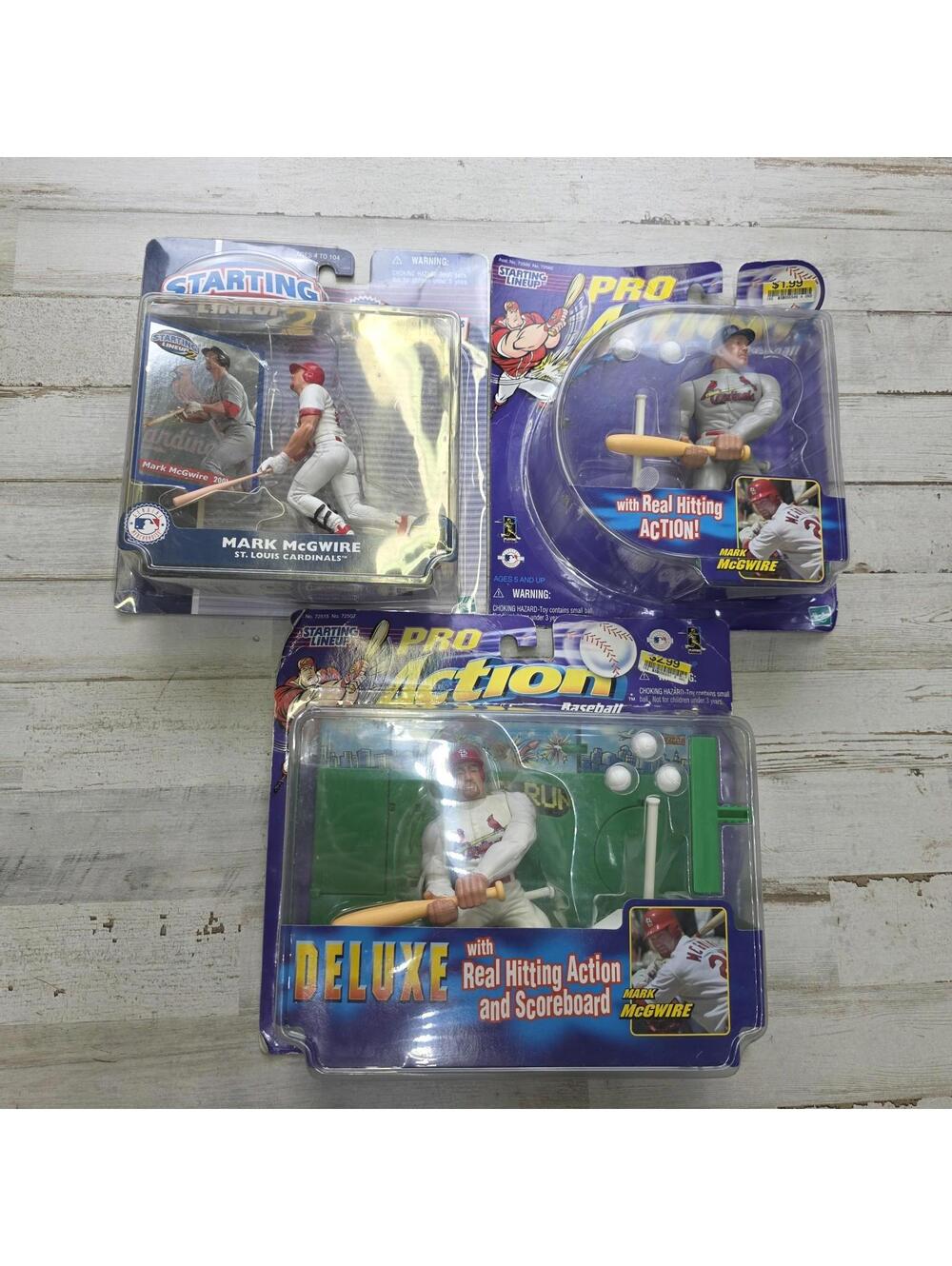 Starting Lineup Mark McGwire St. Louis Cardinals Collectible Figure Lot of 3